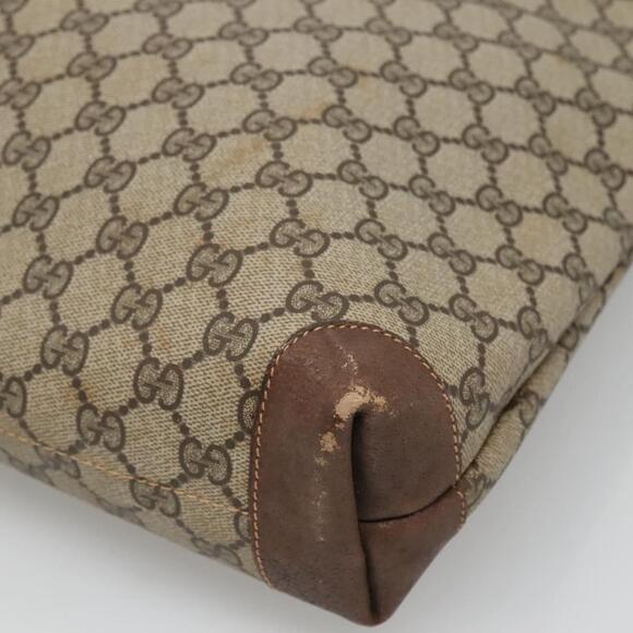 GUCCI GG Supreme Web Sherry Line Tote Bag Pvc Beige Green Red - Picture 10 of 16